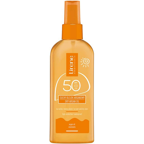 Lirene Sun SPF50 Suchý olej na opalovanie pre vlhkú a suchú pokožku 150 ml