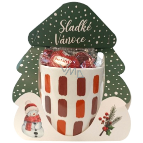 Albi Vianočný hrnček a pralinky 85 g Červená dekorácia 250 ml