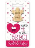 Nekupto Vreckové objatie Anjel Nosím Ťa vo svojom srdci, objatie do vrecka 6 x 12 cm