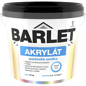 BARLET akrylátová pastovitá omítka rýhovaná 2 mm, 25 kg