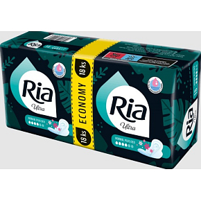 Ria dámske vložky Ultra Normal Plus Deo Duopack, 18 ks
