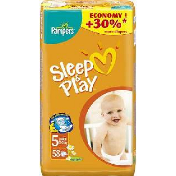 Pampers Sleep & Play 5 Junior Jumbo 11 - 25 kg plienkové nohavičky 58 kusov