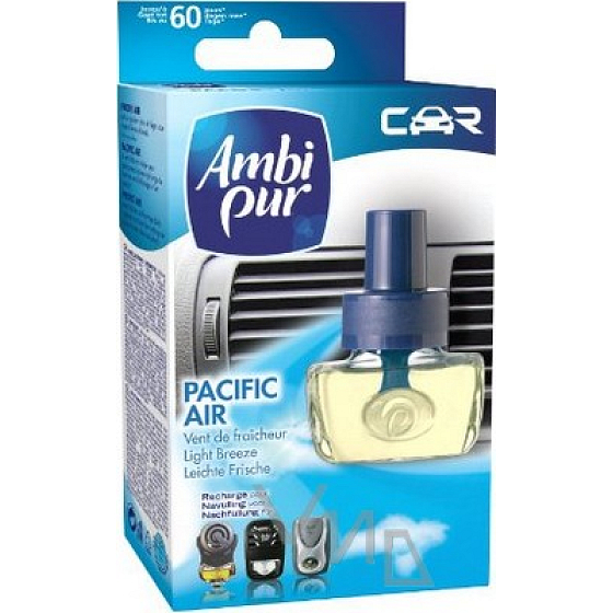 Ambi Pur Car Pacific Air Svieži vánok osviežovač vzduchu náhradná náplň 7 ml, 70 dní