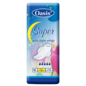 Oasis Super Plus Night Wings intímne vložky s krídelkami 10 kusov