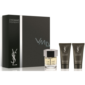 Yves Saint Laurent L Homme toaletná voda 60 ml + balzam po holení 50 ml + sprchový gél 50 ml, darčeková sada