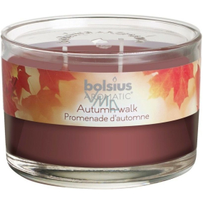 Bolsius Aromatic Autumn Walk - Jesenné čas 3 knôty vonná sviečka v skle 70 x 106 mm 685 g, doba horenia 83 hodín