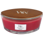 Woodwick Pomegranate - Granátové jablko vonná sviečka s dreveným širokým knôtom a viečkom sklo loď 453 g