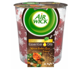 Air Wick Essential Oils Warm Amber Rose - Jantárová ruža vonná sviečka v skle 105 g