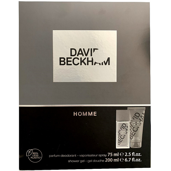David Beckham Homme sprchový gél 200 ml + parfumovaný dezodorant pre mužov 75 ml, darčeková sada pre mužov