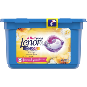 Lenor All in 1 Pods Color Gold Orchid gélové kapsuly na pranie farebnej bielizne 11 kusov