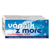 Naturvita Morský vápnik + vitamín D3 doplnok stravy udržuje normálne kosti a zuby 60 tabliet