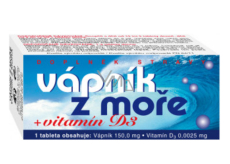 Naturvita Morský vápnik + vitamín D3 doplnok stravy udržuje normálne kosti a zuby 60 tabliet