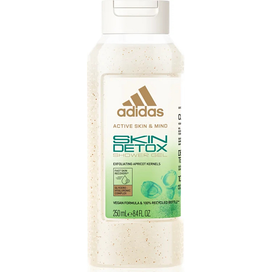 Adidas Skin Detox sprchový gél s marhuľovými jadierkami pre ženy 250 ml