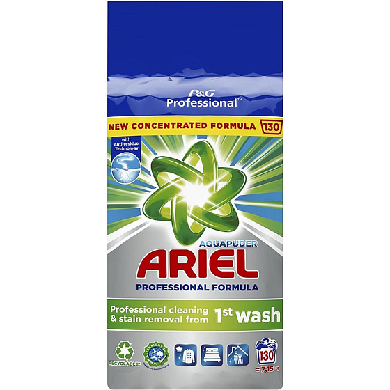 Ariel Aquapuder Color univerzálny prací prášok na farebné oblečenie 130 dávok 7,15 kg
