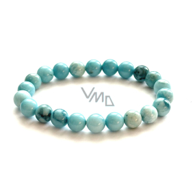 Larimar náramok 8mm/16 - 17cm, AA láska, pokoj, vyrovnanosť