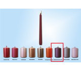 Sviečka Lima Candle hladká kovová fialová kužeľová 22 x 250 mm 1 kus