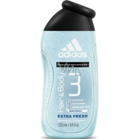 Adidas 3 Extra Fresh sprchový gél na telo a vlasy pre mužov 400 ml
