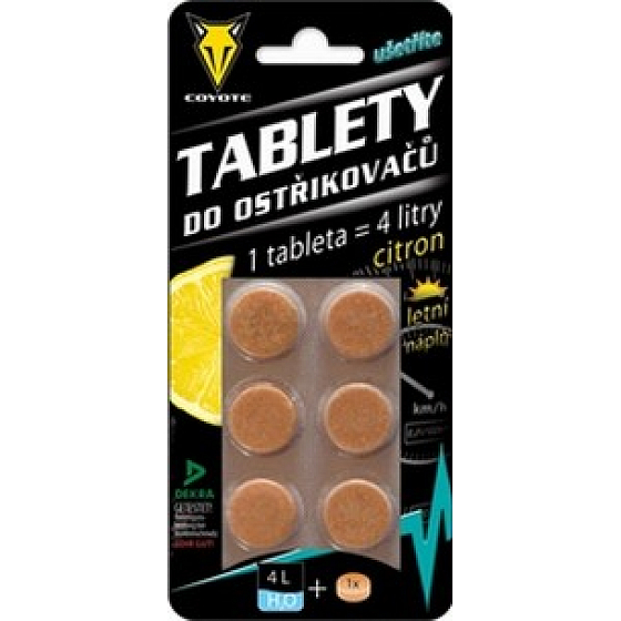 Coyote Citron Tablety do ostrekovačov 6 kusov tabliet = 24 litrov plnohodnotné špičkové kvapalín