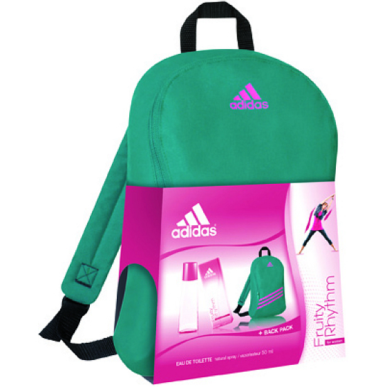 Adidas Fruity Rhythm toaletná voda 50 ml + batoh, darčeková sada pre ženy