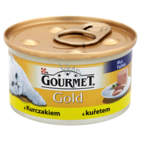 Gourmet Gold Cat Kuracie jemná konzerva pre dospelé mačky 85 g