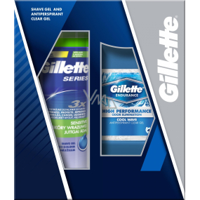 Gillette Sensitive gél na holenie 200 ml + stick CW 70 ml kozmetická sada, pre mužov