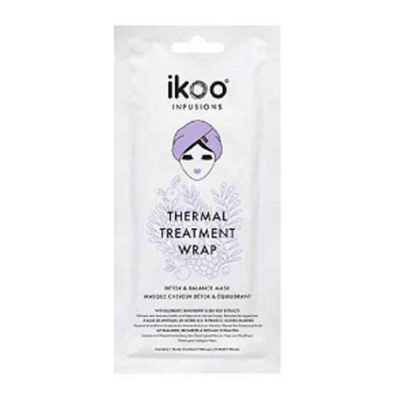 Ikoo Thermal Treatment Wrap Detox & Balance Termálne maska v čiapke pre detoxikáciu a revitalizáciu vlasov 1 kus