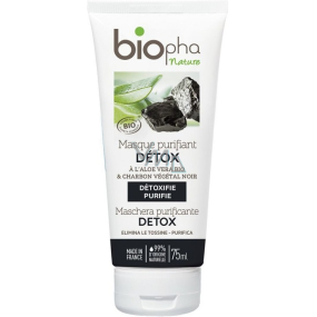 BioPha Detox čistiaca pleťová maska s čiernym uhlím 75 ml