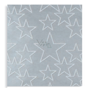 Zöwie Darčekový baliaci papier 70 x 150 cm Vianoce Nordic Light strieborný - biele hviezdy