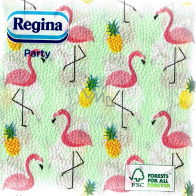 Regina Párty papierové obrúsky 1 vrstva 33 x 33 cm 45 kusov Plameniaky