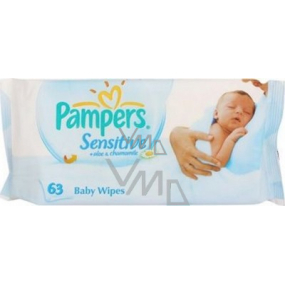 Pampers Sensitive Vlhčené obrúsky pre citlivú pokožku detí 63 kusov