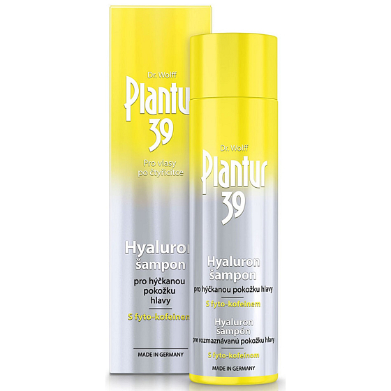 Plantur 39 Hyaluron pre hýčkanú pokožku po štyridsiatke šampón na vlasy aktivuje vlasové korienky 250 ml