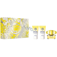 Versace Yellow Diamond Pour Femme toaletná voda 50 ml + telové mlieko 50 ml + sprchový gél 50 ml, darčeková sada pre ženy