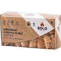Solo prírodná drevitá vlna podpaľač svitky, 32 podpaľov