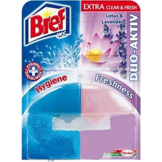 Bref Duo Aktiv Extra Clean & Fresh Lotus a Levanduľa WC gél náhradná náplň 60 ml
