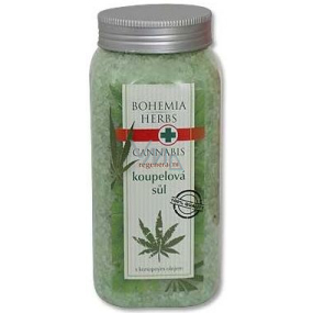 Bohemia Gifts Cannabis Konopný olej regeneračnú soľ do kúpeľa 900 g