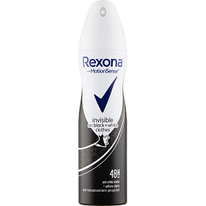 Rexona antiperspirant Invisible na čierne a biele oblečenie, 150 ml