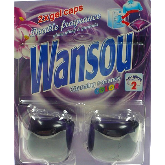Wansou Color Charming Romance dvojkomorové gélové prác kapsule na farebnú bielizeň 2 kusy