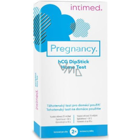 IntiMed Pregnancy hCG DipStick Tehotenský test pre domáce použitie 2 testovacie prúžky