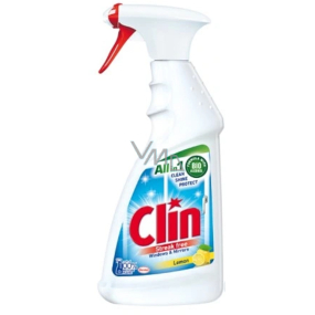 Clin All in 1 Windows & Mirrors Citrónový čistič okien a zrkadiel v spreji 500 ml