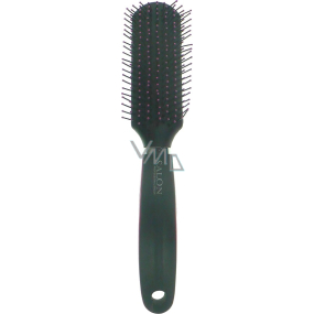 Salon Professional Brush kefa na vlasy malý hranatý čierno-ružový 23,5 cm 40270