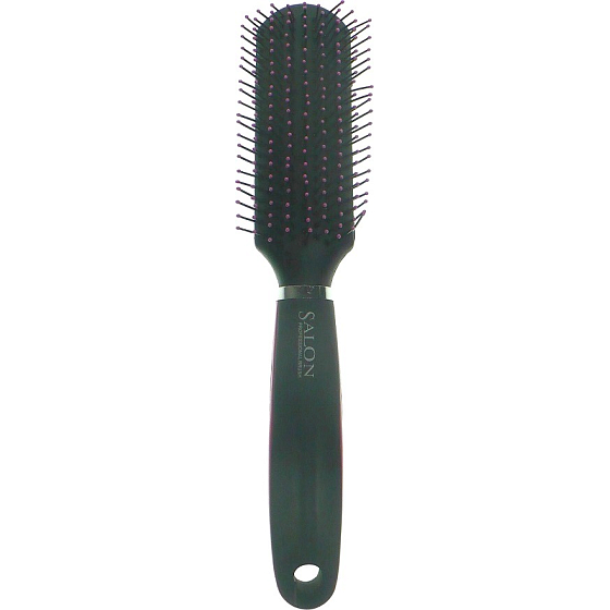 Salon Professional Brush kefa na vlasy malý hranatý čierno-ružový 23,5 cm 40270