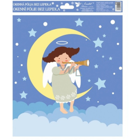 Okenná fólia bez lepidla happy angels color 3. Béžový anjel 29,5 x 24 cm