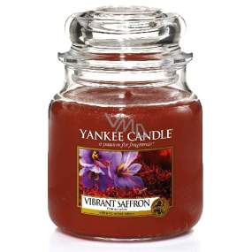 Yankee Candle Vibrant Saffron - Žijúca šafrán vonná sviečka Classic strednej sklo 411 g