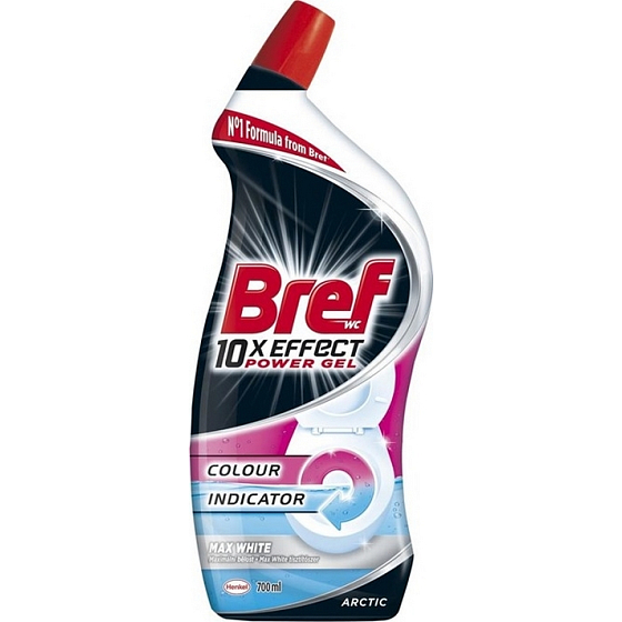 Bref 10x Effect Power gél Max White Arctic tekutý WC čistič proti vodnému kameňu 700 ml
