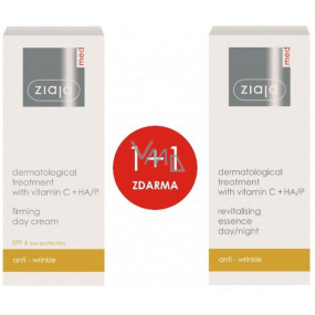 Ziaja Med Dermatitis Vitamín C & Hyaluronic spevňujúci krém na deň 50 ml + Med Dermatitis Vitamín C & Hyaluronic esencie 30 ml, duopack