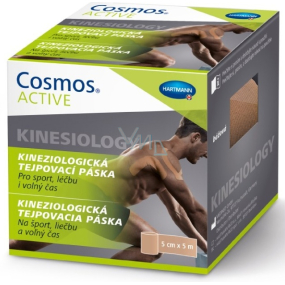 Cosmos Active Kinesiology kineziologická tejpovacia páska béžová 5 cm x 5 m