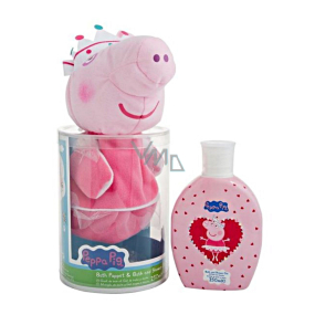 Peppa Pig - Prasiatko Pepina Princess 3D Figúrka sprchový a kúpeľový gél 250 ml + telové žínka- maňuška, darčekový set pre deti