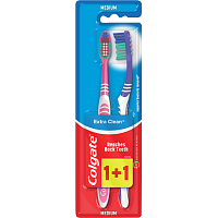 Colgate zubné kefky Extra Clean, stredná tvrdosť, balenie 1+1