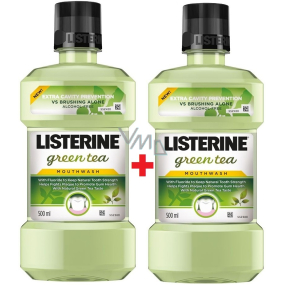 Listerine Green Tea ústna voda pre posilnenie zubnej skloviny 2 x 500 ml, duopack