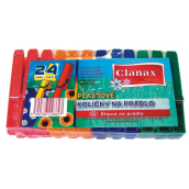 Clanax Štipce na prádlo plastové 24 kusov